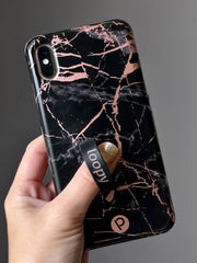 Black Rose Marble Metallic
